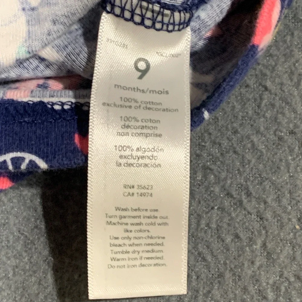 Carters Baby Girls 9 Months Princess Castle Carriage Pajama Set Navy Blue Cotton